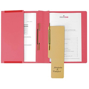4010900137030 - Aktenschwänze Exacompta blanko B 100 x H 320 mm mit Seitenfalz genutet & gelocht Blauer Engel Recycling-Karton rot 100 Stück