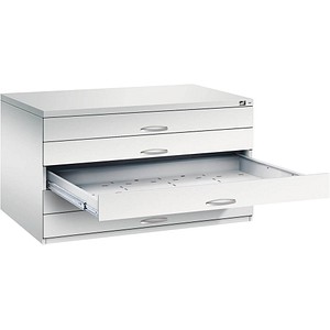 CP 7200 Planschrank lichtgrau 5 Schubladen 135,0 x 96,0 x 76,0 cm