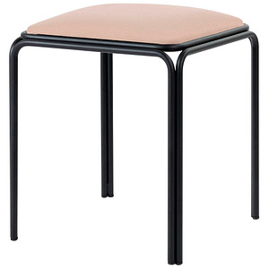3660141959154 - Meet by Paperflow Hocker Bistro Stahl mit Kunstlederbezug Sitzhöhe 495 mm B 420 x T 420 x H 495 mm 4 Stück schwarz elfenbein 3660141959154 - Meet by Paperflow Hocker Bistro Stahl mit Kunstlederbezug Sitzhöhe 495 mm B 420 x T 420 x H 495 mm 4 Stück schwarz elfenbein