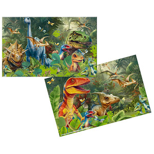 HERMA Schreibtischunterlagen Dino World Karton 55,0 x 35,0 cm, 3 St.