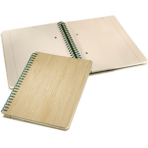 SIGEL Notizbuch Bambus ca. DIN A5 punktraster, beige Hardcover 160 Seiten