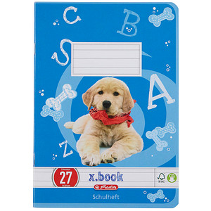 4008110475608 - Schulheft 11322617 xbook Lineatur 27   liniert mit Rand innen außen A5 80g blau 16 Blatt   32 Seiten 4008110475608 Herlitz