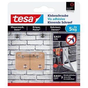 tesa Klebeschraube für max. 5,0 kg 2,4 x 3,0 cm, 2 St.