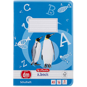 4008113321506 - Schulheft 3321502 xbook Lineatur dm   liniert A5  80g farbig 16 Blatt   32 Seiten 4008113321506 Herlitz