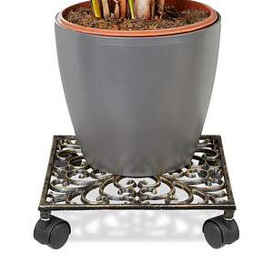 4052025996963 - Pflanzenroller Metall 275 x 275 x 75 cm bronze 4052025996963 Relaxdays
