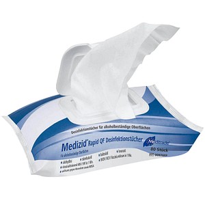 4250016407546 - Meditrade Medizid® Rapid QF Desinfektionstücher Gebrauchsfertige alkoholische Hygienetücher 1 Flowpack = 80 Stück