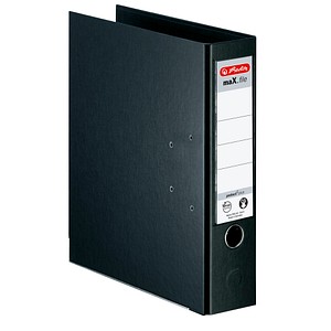 4008110308005 - herlitz maXfile Ordner DIN A4 80 mm Schwarz 2 Ringe Pappkarton PP (Polypropylen) Texturiert Hochformat 4008110308005 - herlitz maXfile Ordner DIN A4 80 mm Schwarz 2 Ringe Pappkarton PP (Polypropylen) Texturiert Hochformat