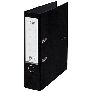 VON LEITZ Ordner schwarz Karton 8,0 cm DIN A4, 1 St.