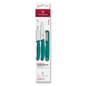 7613329192009 - VICTORINOX Küchenmesser + Sparschäler Swiss Classic silber grün 1 Set 7613329192009 - VICTORINOX Küchenmesser + Sparschäler Swiss Classic silber grün 1 Set