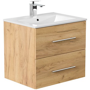 4251982676424 - POSSEIK Waschbecken mit Unterschrank HOMELINE 60 eiche gold 615 x 465 x 560 cm