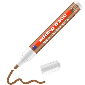 edding 8900 Möbelmarker weiß 1.5 - 2.0 mm Schreibfarbe: Braun