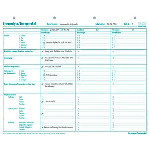 4052301034464 - Sturzanalyse Sturzprotokol Formulare 50 St