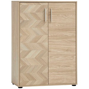 MÖBELPARTNER Aktenschrank Arezzo, 702088 eiche hell 4 Fachböden 80,1 x 38,2 x 113,4 cm