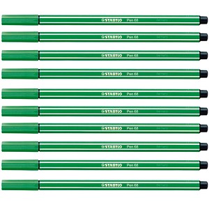 4006381326445 - STABILO Filzstifte Fasermaler Pen 68 grün 10 St 10 mm Grün