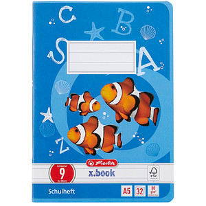 4008110340098 - Schulheft 340091 xbook Lineatur 9 liniert mit weißem Rand A5 80g blau 32 Blatt 64 Seiten 4008110340098 Herlitz 4008110340098 - Schulheft 340091 xbook Lineatur 9 liniert mit weißem Rand A5 80g blau 32 Blatt 64 Seiten 4008110340098 Herlitz