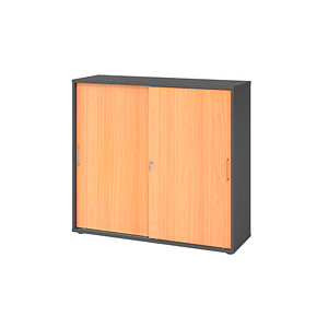 4032062319222 - Schiebetürenschrank Haziender V1753S G 6 BS buche grafit 2 Fachböden 1200 x 400 x 1100 cm