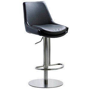 myCOMFORT LINE Barhocker schwarz Kunstleder