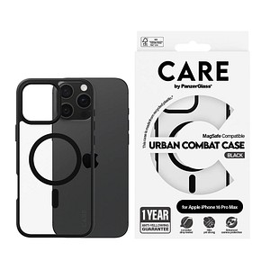 CARE by PanzerGlass® URBAN COMBAT Handy-Cover für Apple iPhone 16 Pro Max schwarz