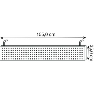 4032062011362 - - Sichtblende BxH 1600x350 mm für 1600 mm breite Schreibtische aus gelochtem Metall silber 4032062011362 - - Sichtblende BxH 1600x350 mm für 1600 mm breite Schreibtische aus gelochtem Metall silber