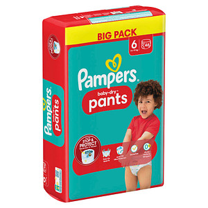 Pampers® Windeln baby-dry™ BIG PACK  Größe Gr.6 (14-19 kg) für Kids und Teens (4-12 Jahre), 46 St.