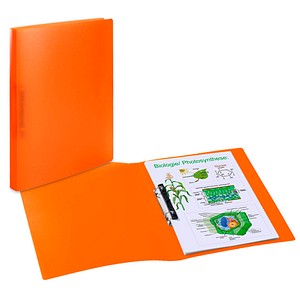 Herma Ringbuch 19162, A4 2 Ringe 25mm Ring-Ø Polypropylen (PP) orange-transparent 4008705191623 Herma