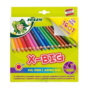 JOLLY X-BIG Buntstifte 17 Stück - Buntstifte für Kinder