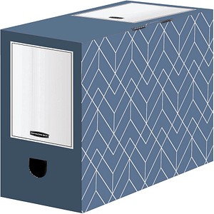 Bankers Box Archivboxen Bankers Box Décor Serie schieferblau/weiß 15,0 x 34,5 x 25,3 cm, 5 St.