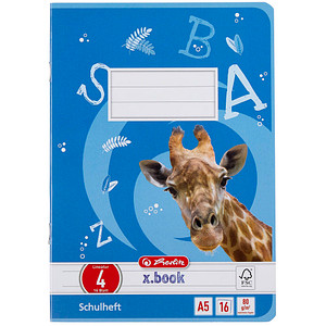4008113320400 - Schulheft 3320405 xbook Lineatur 4   liniert A5  80g blau 16 Blatt   32 Seiten 4008113320400 Herlitz