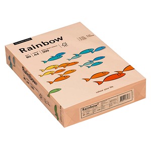 Rainbow Kopierpapier COLOURED PAPER lachs DIN A4 80 g/qm 500 Blatt Rainbow Kopierpapier COLOURED PAPER lachs DIN A4 80 g/qm 500 Blatt