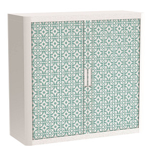3660141950946 - easyOffice Vintage Rollladenschrank 60836 2 Fachböden 1100 x 415 x 1040 cm 3660141950946 PAPERFLOW