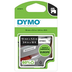 Dymo Industrie-Schriftband 18765 - Permanent, 19 mm Breite, Schwarz auf Weiß - Image 8