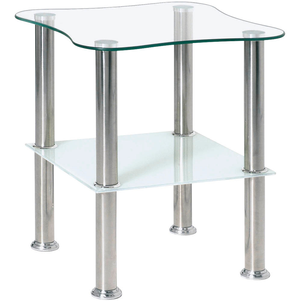 HAKU Möbel Beistelltisch Glas anthrazit 40,0 x 40,0 x 47,0 cm