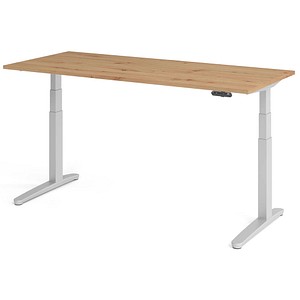 4032062189139 - HAMMERBACHER XBHM19 elektrisch höhenverstellbarer Schreibtisch asteiche rechteckig C-Fuß-Gestell silber 1800 x 800 cm 4032062189139 - HAMMERBACHER XBHM19 elektrisch höhenverstellbarer Schreibtisch asteiche rechteckig C-Fuß-Gestell silber 1800 x 800 cm