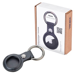 TROIKA® Schlüsselanhänger AIRTAG COVER schwarz
