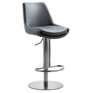 myCOMFORT LINE Barhocker grau Kunstleder