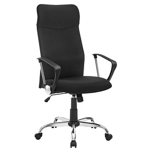 0194343108841 - Bürostuhl  schwarz   silber schwarz mit Armlehnen bis 120kg 0194343108841 SONGMICS