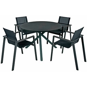 Garden Pleasure Sitzgruppe SOPHIA, pfefferschwarz Metall, 5-teilig