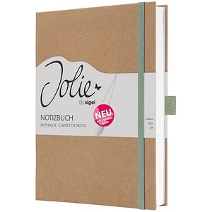 2 Stück Sigel Notizbuch JN841, Jolie Pure Positivity, braun, A5, blanko, 100g, 96 Blatt / 192 Seiten 4004360773778 Sigel