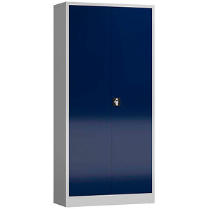 4061815855304 - Stahlschrank ClassiX X-530341 enzianblau lichtgrau 920 x 420 x 1945 cm aufgebaut  4061815855304 LÜLLMANN