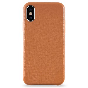 Leder Case Handy-Cover für Apple iPhone X, XS braun
