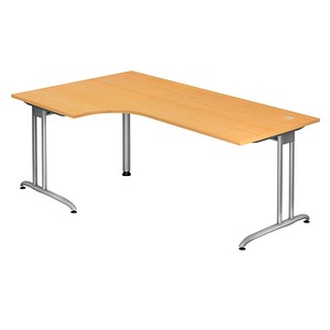 BS82 Schreibtisch buche L-Form