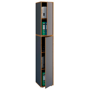 4051814444777 - Holz Büroschrank Ordner Aktenschrank Büromöbel Schrank Salia 5-fach Breite 30 cm Drehtür