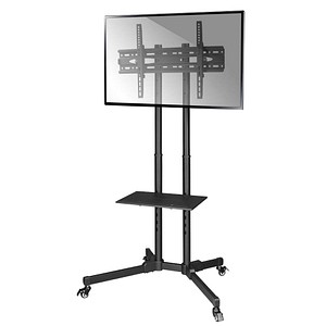 TV-Ständer mit Rollen Trolley schwarz