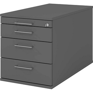 4032062320785 - eurokraft pro Rollcontainer 1 Utensilienschub 3 Materialschübe Tiefe 800 mm graphit