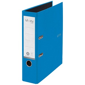 VON LEITZ Ordner blau Karton 8,0 cm DIN A4, 1 St.