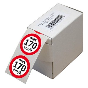 4052301002401 - Aufkleber Geschwindigkeit 170 km h rot weiß 100 St