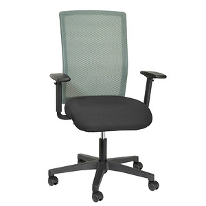 4014296999067 - Bürostuhl Free Point schwarz grün   schwarz mit Armlehnen bis 110kg 4014296999067 Topstar