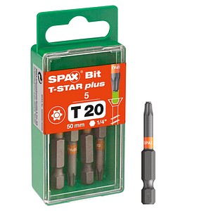 4003530192876 - Bit-Einsatz T-Star 1 4sechskant T20 50 mm Zapfenführung Inhalt 5 Stück