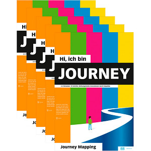 4057305061553 - Flipchartblock PLAYROOM JOURNEY FLIP 14 vorgedruckte Blatt für Customer Journey Mapping User Experience B 650 x H 970 mm Papier mehrfarbig 5 Stück