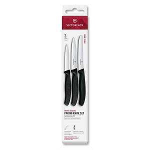 7613329191873 - 3 VICTORINOX Gemüsemesser Swiss Classic silber schwarz 7613329191873 - 3 VICTORINOX Gemüsemesser Swiss Classic silber schwarz